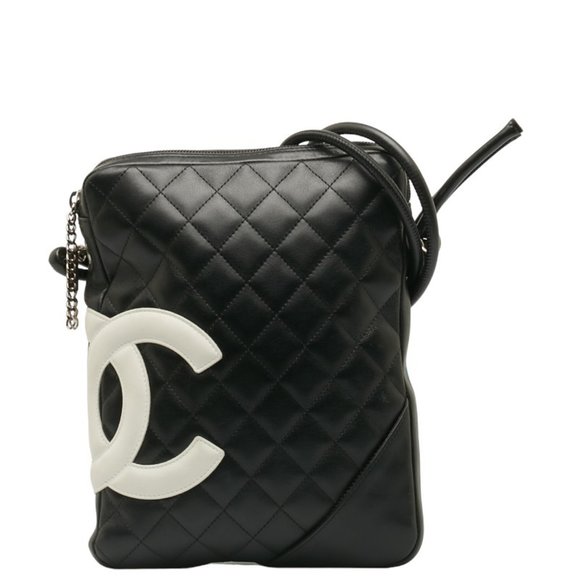 CHANEL Handbags - CHANEL Cambon Line Quilted Shoulder Bag Black Leather Women's